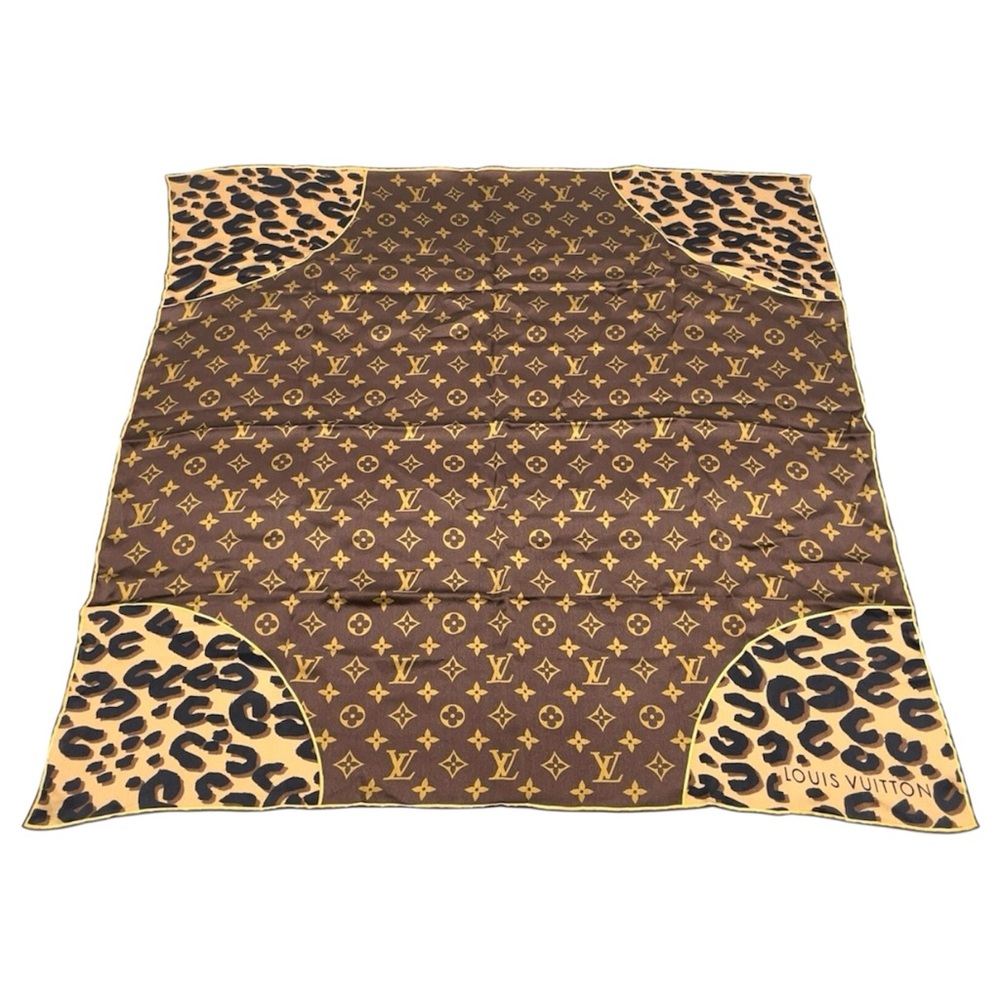 Louis Vuitton x Stephen Sprouse Monogram and Leopard Silk Scarf